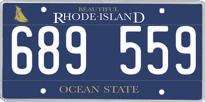 RI license plate 689559