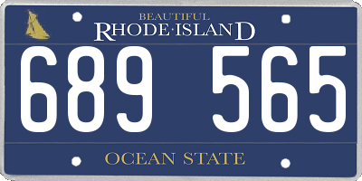 RI license plate 689565