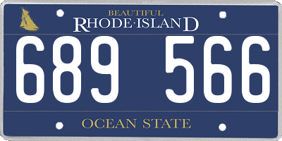 RI license plate 689566