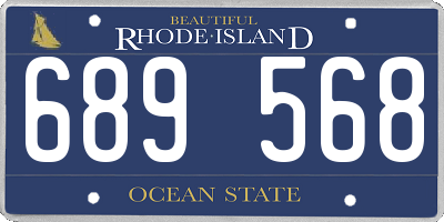 RI license plate 689568
