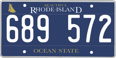 RI license plate 689572
