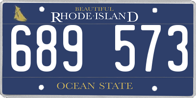 RI license plate 689573