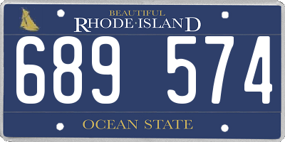 RI license plate 689574