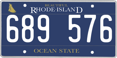 RI license plate 689576