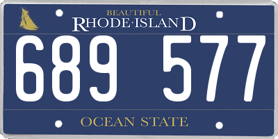 RI license plate 689577