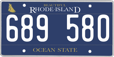 RI license plate 689580
