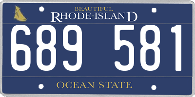 RI license plate 689581