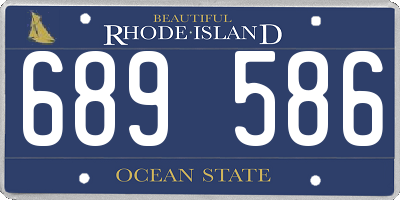 RI license plate 689586