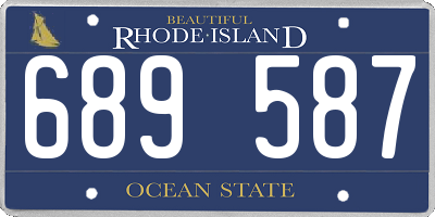 RI license plate 689587