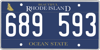 RI license plate 689593