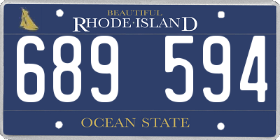 RI license plate 689594