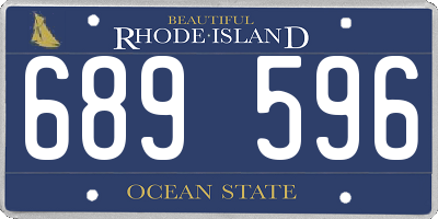 RI license plate 689596