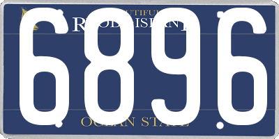 RI license plate 6896