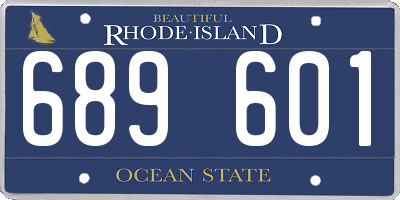 RI license plate 689601