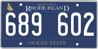 RI license plate 689602