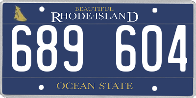 RI license plate 689604
