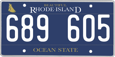 RI license plate 689605