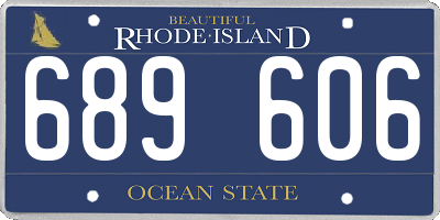 RI license plate 689606