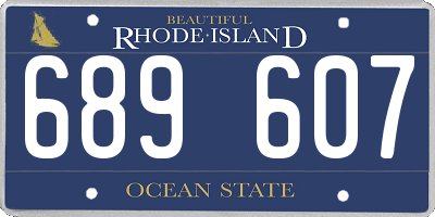 RI license plate 689607
