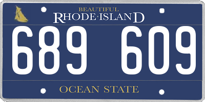 RI license plate 689609
