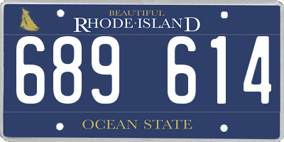 RI license plate 689614