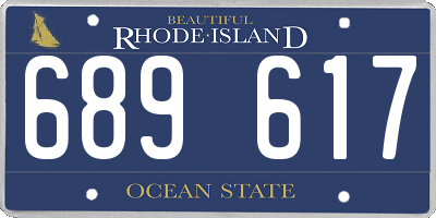 RI license plate 689617