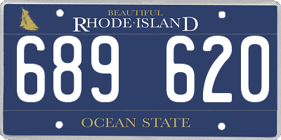 RI license plate 689620