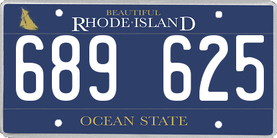 RI license plate 689625