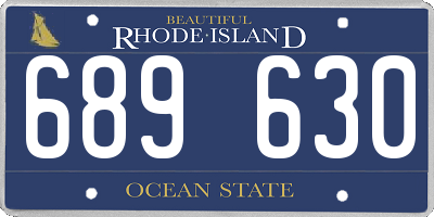 RI license plate 689630