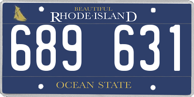 RI license plate 689631