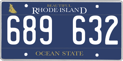 RI license plate 689632