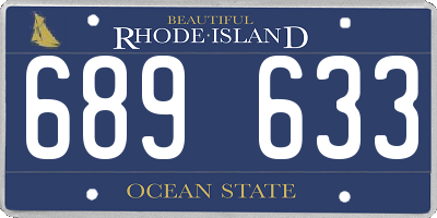 RI license plate 689633