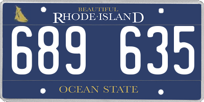 RI license plate 689635