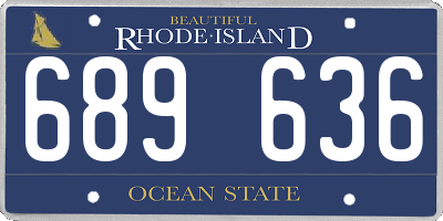 RI license plate 689636