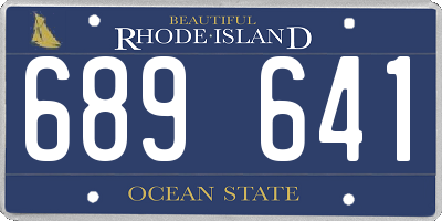 RI license plate 689641