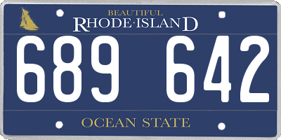 RI license plate 689642