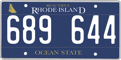 RI license plate 689644