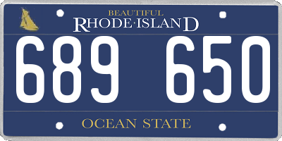 RI license plate 689650