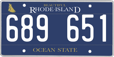 RI license plate 689651