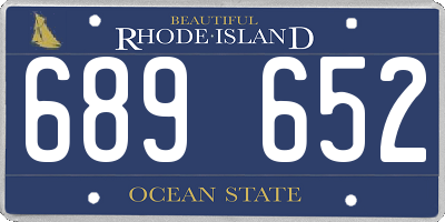 RI license plate 689652