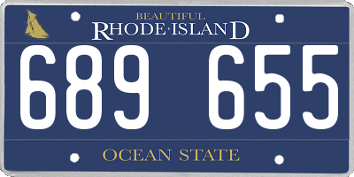 RI license plate 689655