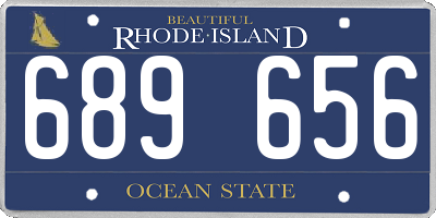 RI license plate 689656