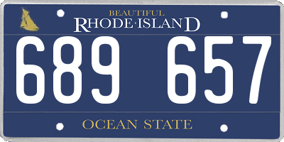 RI license plate 689657