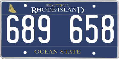 RI license plate 689658