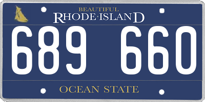 RI license plate 689660