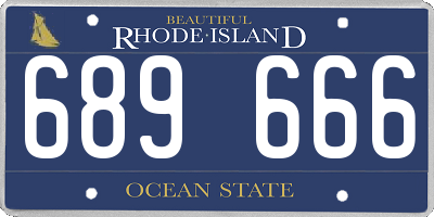 RI license plate 689666