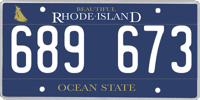 RI license plate 689673