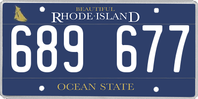 RI license plate 689677