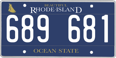 RI license plate 689681
