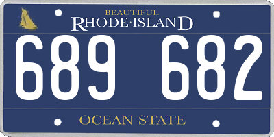 RI license plate 689682